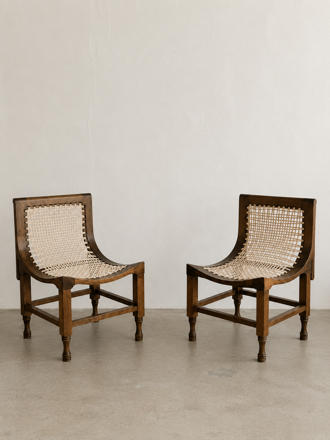 Thebes Small Side Chairs, Pair