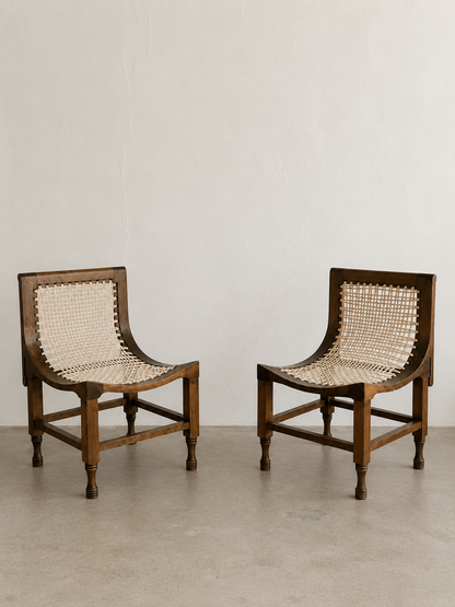 Thebes Small Side Chairs, Pair