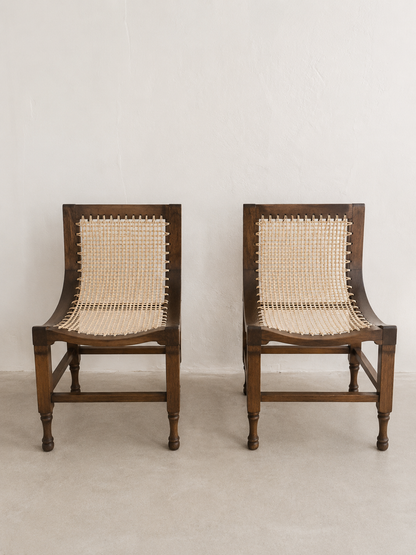 Thebes Small Side Chairs, Pair