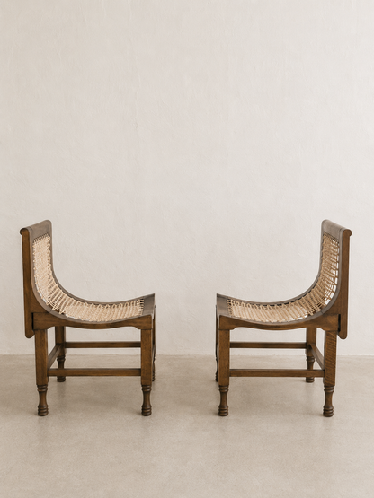 Thebes Small Side Chairs, Pair
